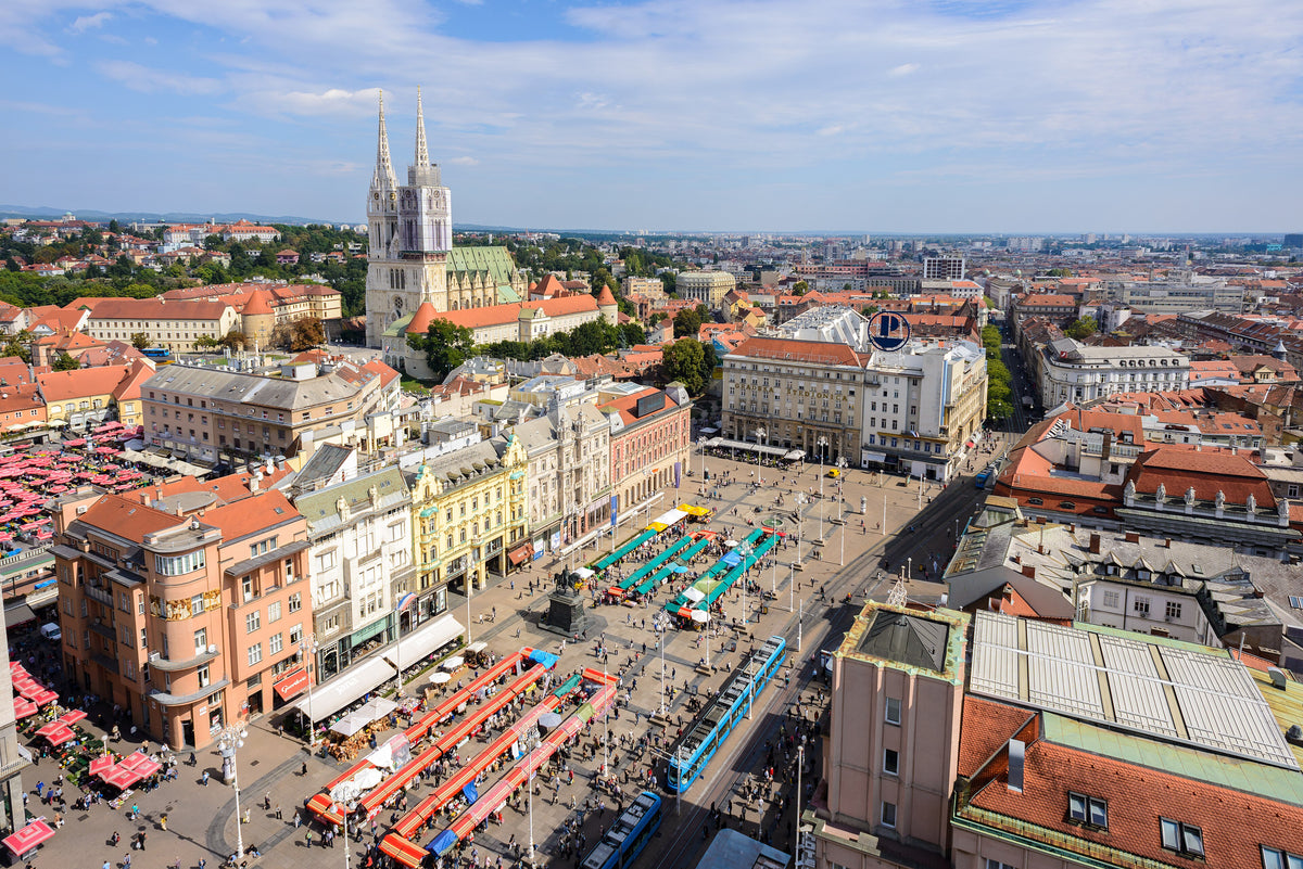 Zagreb engraved city travel ring