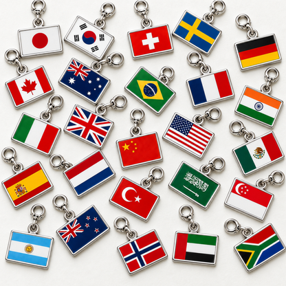 Original Travel Keyring – Country Flags