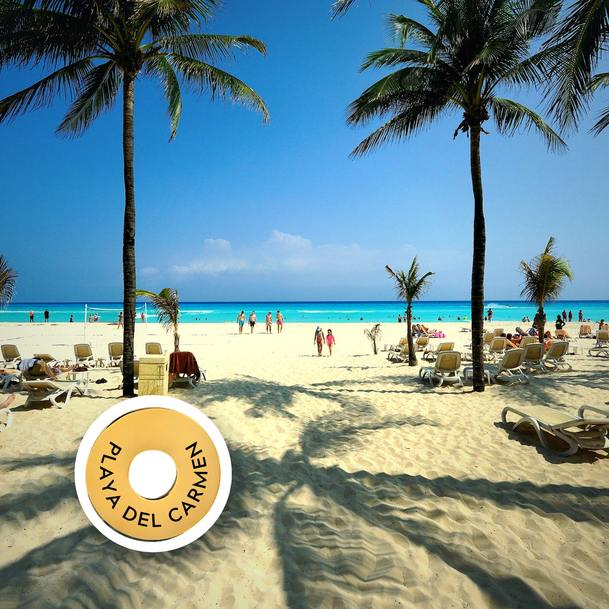 Playa del Carmen laser-engraved country ring by Wander Rings